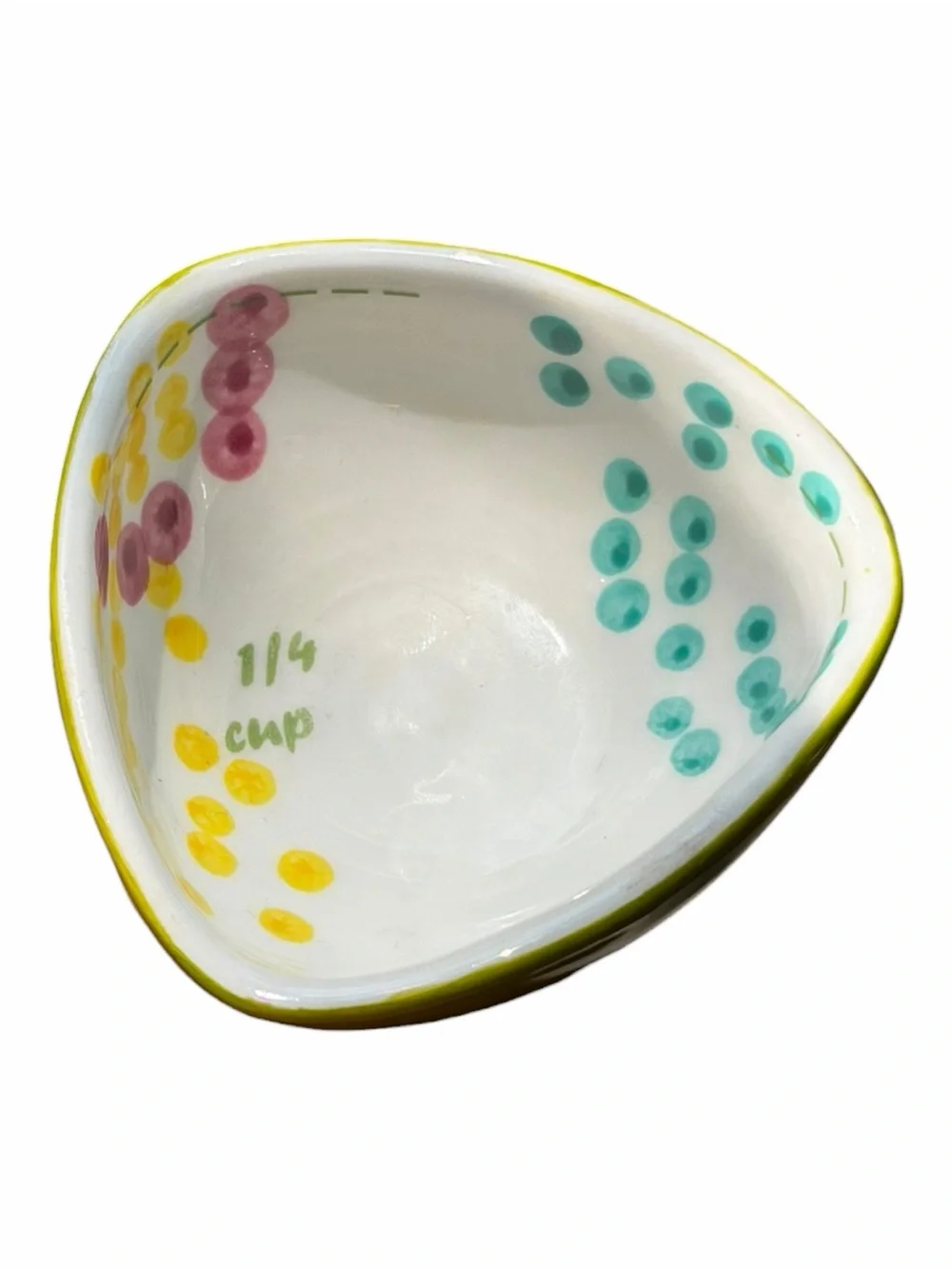 Anthropologie Colorful Ceramic Nesting Measuring Cups Bowls Set of 3 Coastal